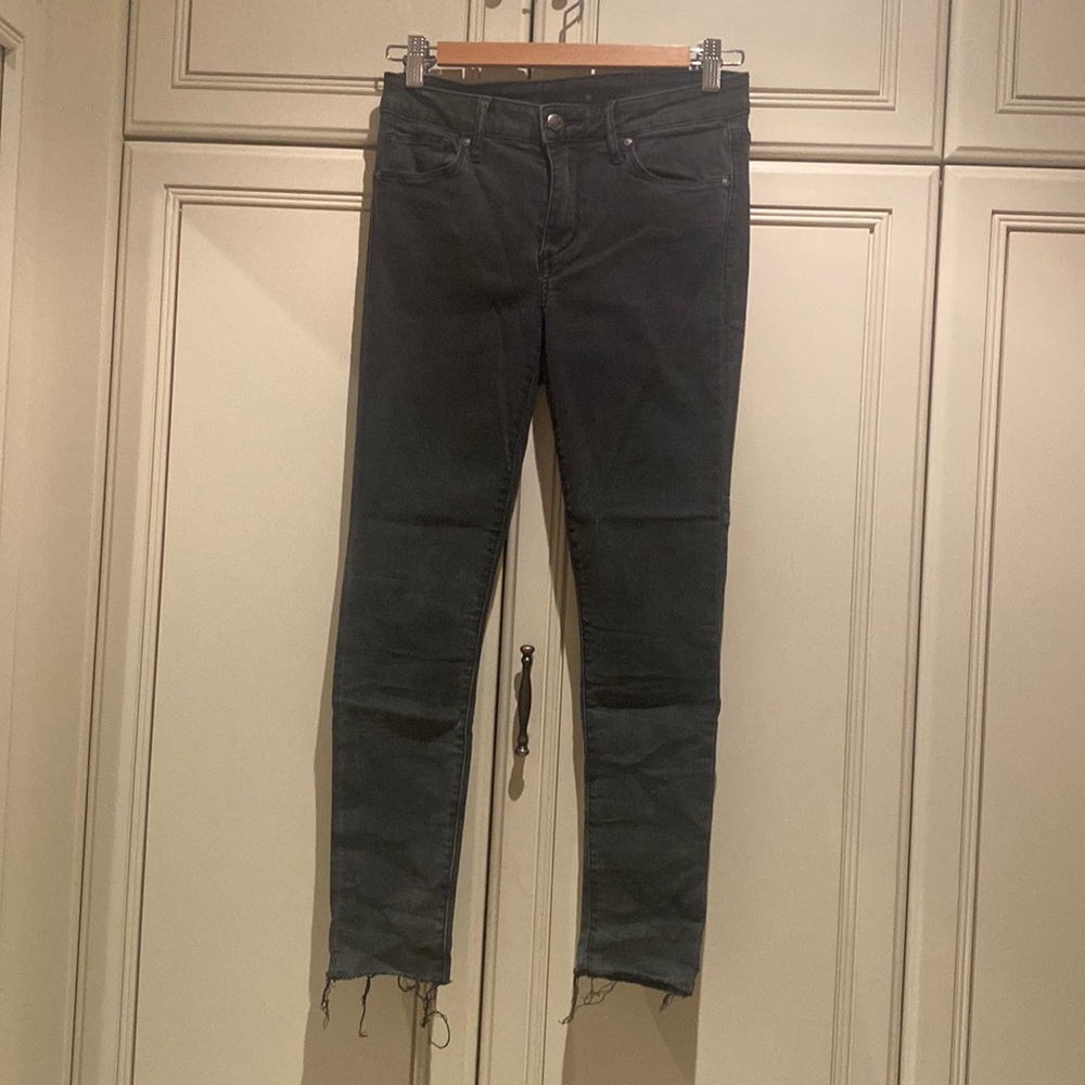 JOES skinny black jeans with frayed ends